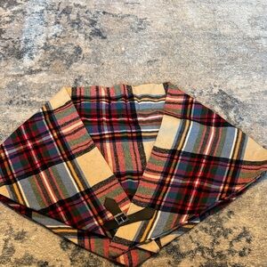 Plaid Scarf with Buckle